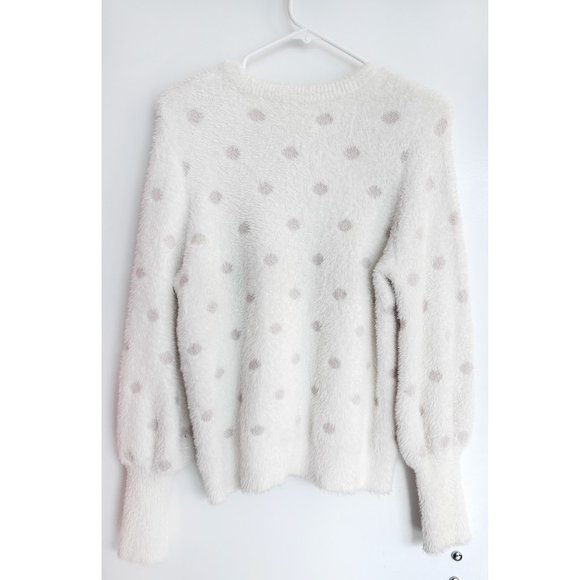 Marine Layer Arielle Crewneck Sweater Ivory Nearly New Size M - Picture 2 of 2